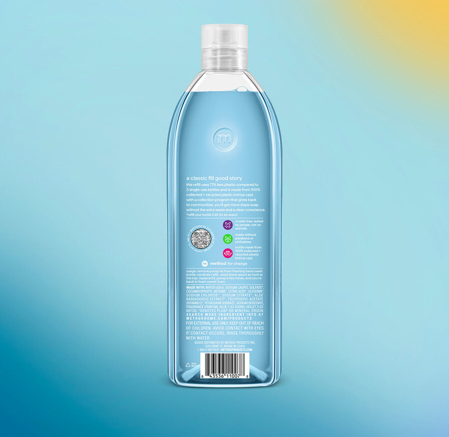 nachfüllpackung für schäumende handseife